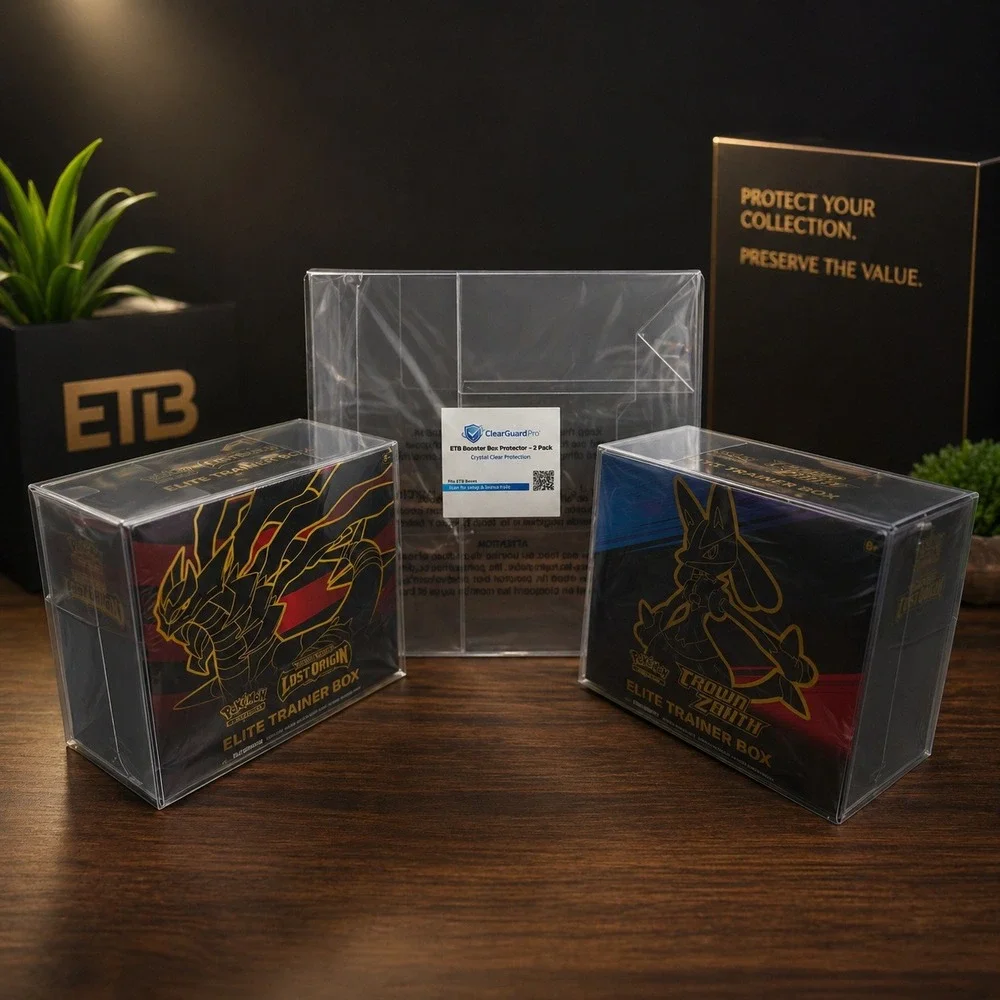 ClearGuard Pro Pokemon ETB‎ Protector UV Scratch PET Display 2-Pack
